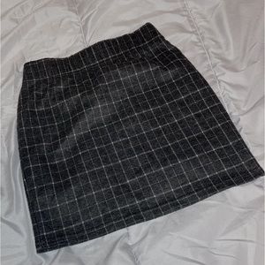 Mini bodycon straight for grey plaid skirt xs